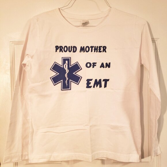 PROUD MOTHER OF AN EMT TSHIRT - WOMENS M - CAFEPRESS - RN# 119933 - Picture 1 of 6